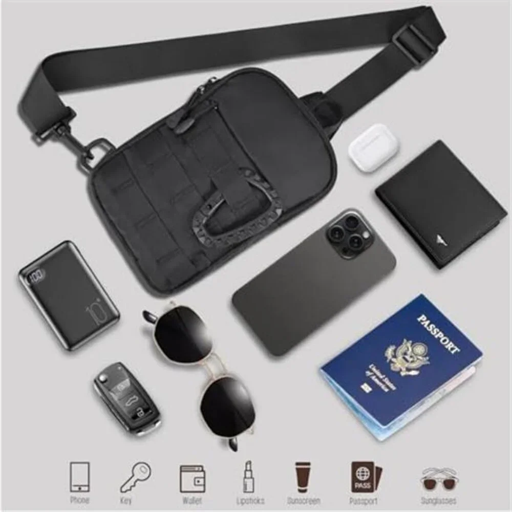 Small Sling Bag for Men Tactical Inspired Waterproof Utility EDC Mini